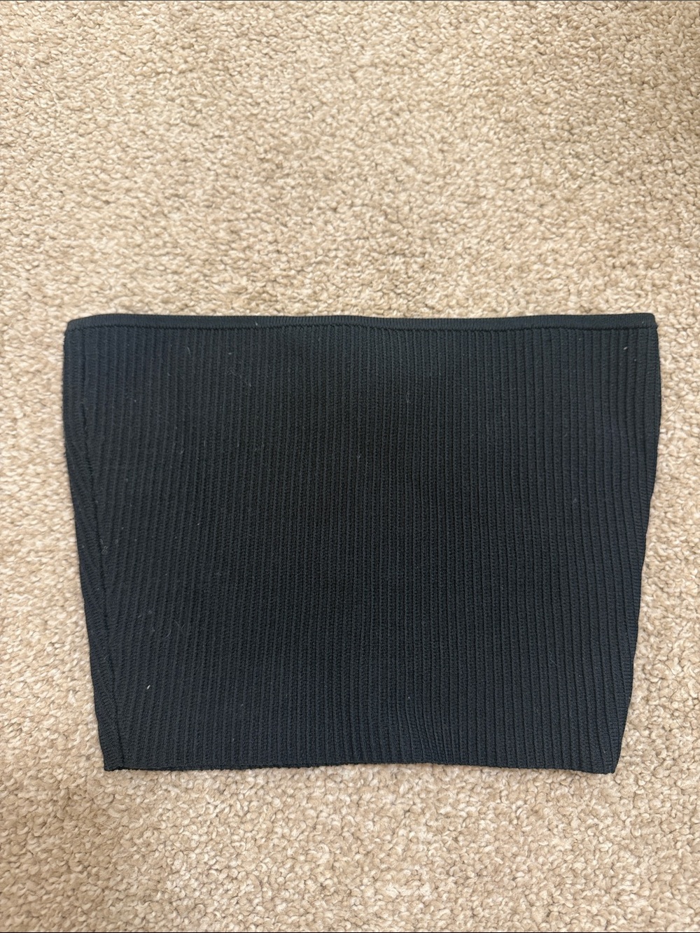 Babaton Black Ribbed Tube Top